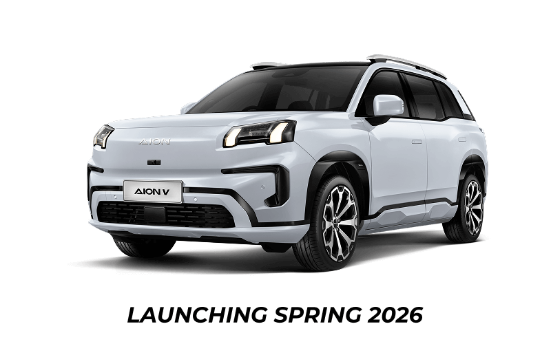 AION V with on-image text stating 'Launching Spring 2026'