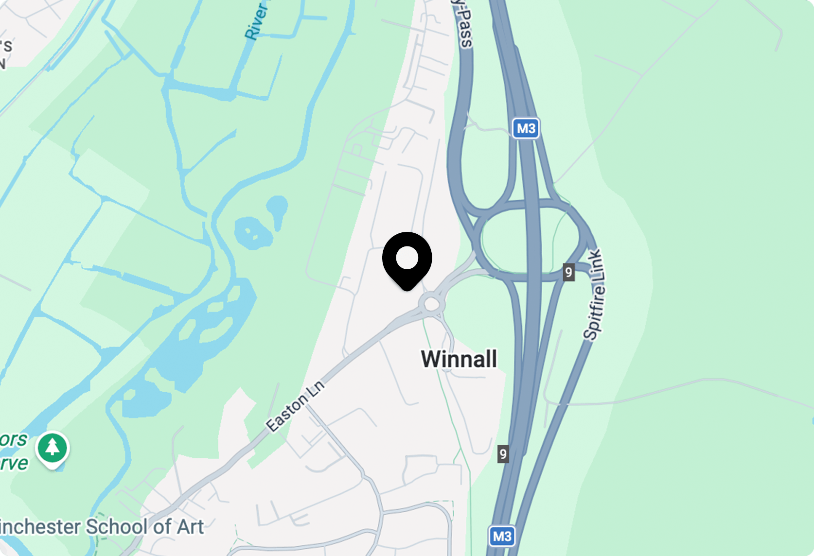 Google map of Easton Lane, Winnall, Winchester, SO23 7SL